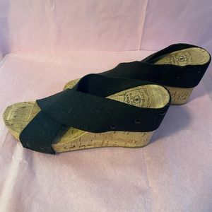 Lucky Brand cork wedge sandals